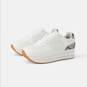 white platform zara sneakers